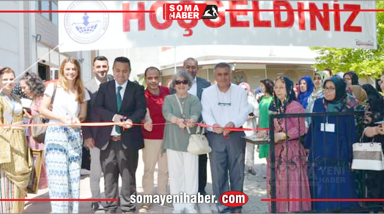 Soma Halk Eğitim Merkezi’nde yıl sonu sergisi açıldı