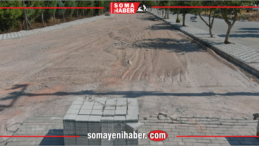 Soma Belediyesinden Cenkyeri’ne 26 bin metrekarelik parke yol