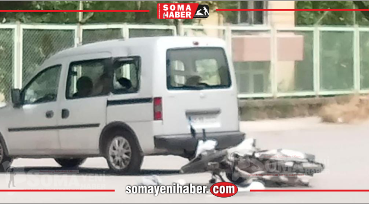 Soma’da Otomobil-Motosiklet Çarpışması: 3 Yaralı